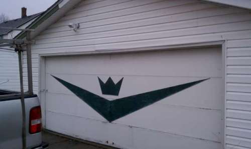 Image of 9100 Colonial Style Old Garage Door Installed in Euclid Ohio, Near Cleveland.