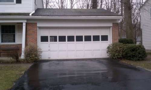Image of 9600 Colonial Style Old Garage Door Installed in Mentor Ohio (Lake County).